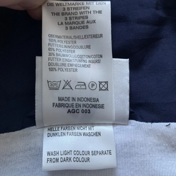 Adidas Track Jacket Mens 42/44 Large Full Zip Powder Blue Long Sleeve - Picture 10 of 10